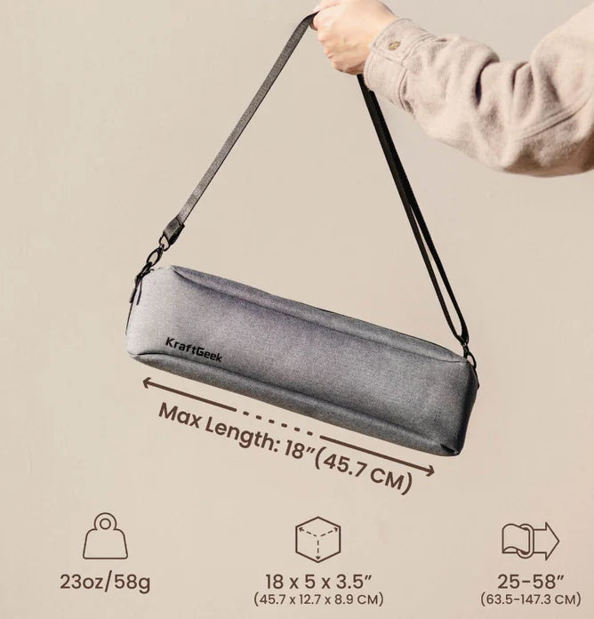 KraftGeek Bravo Collapsible Music Stand Solo Gig Kit with Bag (Black or White)