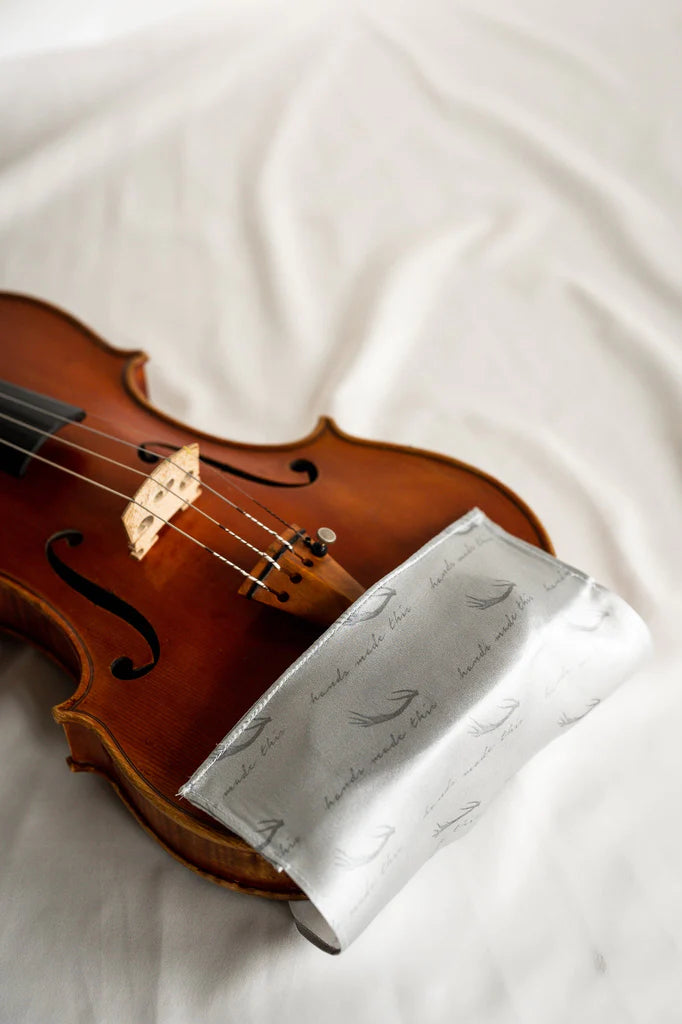 Leatherwood Violin Viola Chinrest Cover Mulberry Silk — Crescendo Music