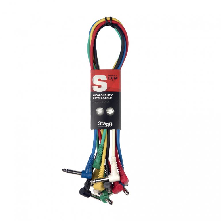 Stagg 6 Pack 15cm Mono Patch Cables