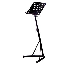 Maxtone Music Stand Solid Desk w/ Holes and Boomerang base