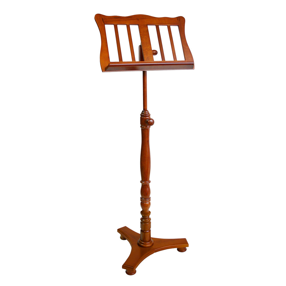Linley Wooden Music Stand Low Base Vertical Slats - Walnut
