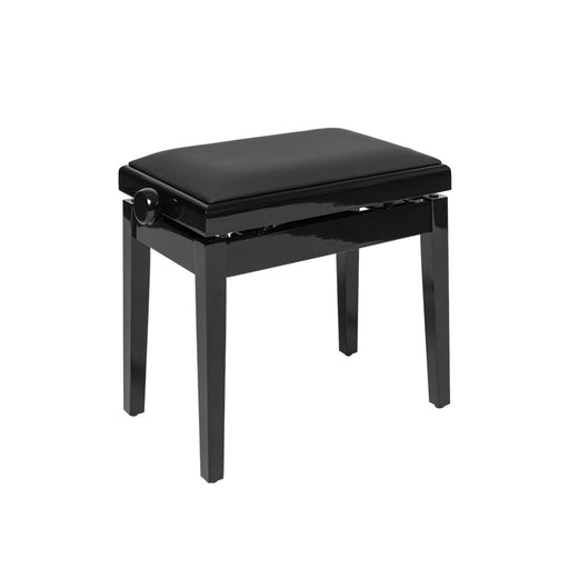 Stagg Highgloss Hydraulic Piano Bench in Fireproof Black Vinyl