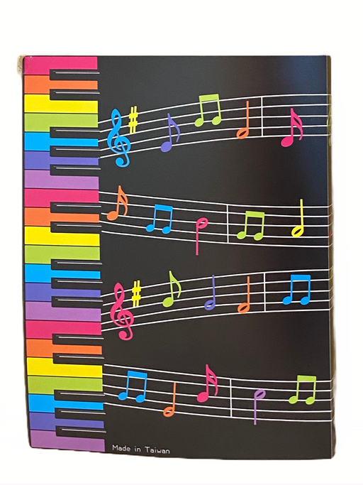 20 Clear Sheet Music Folder Rainbow Keys