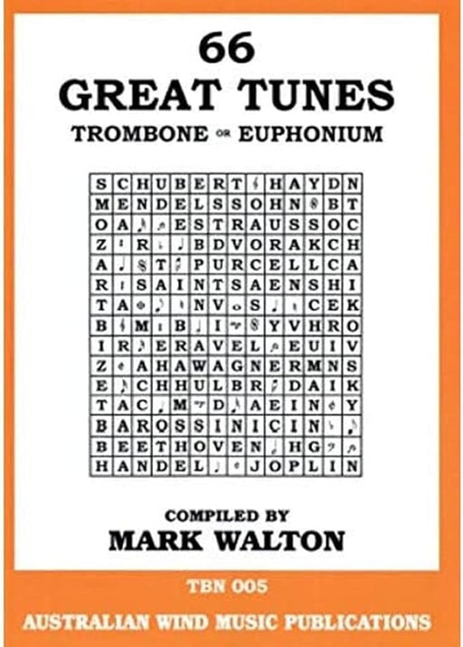 66 Great Tunes for Trombone/ Euphonium Mark Walton Book / CD