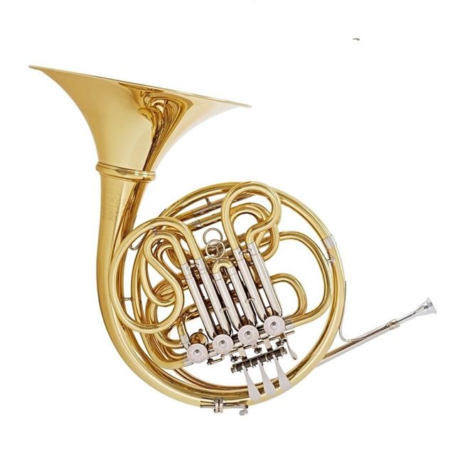 Hans Hoyer F/Bb Double Gold Brass Lacquered French Horn - Detachable Horn
