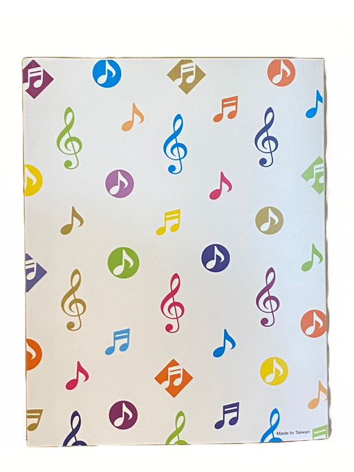 20 Clear Sheet Music Folder Rainbow Notes