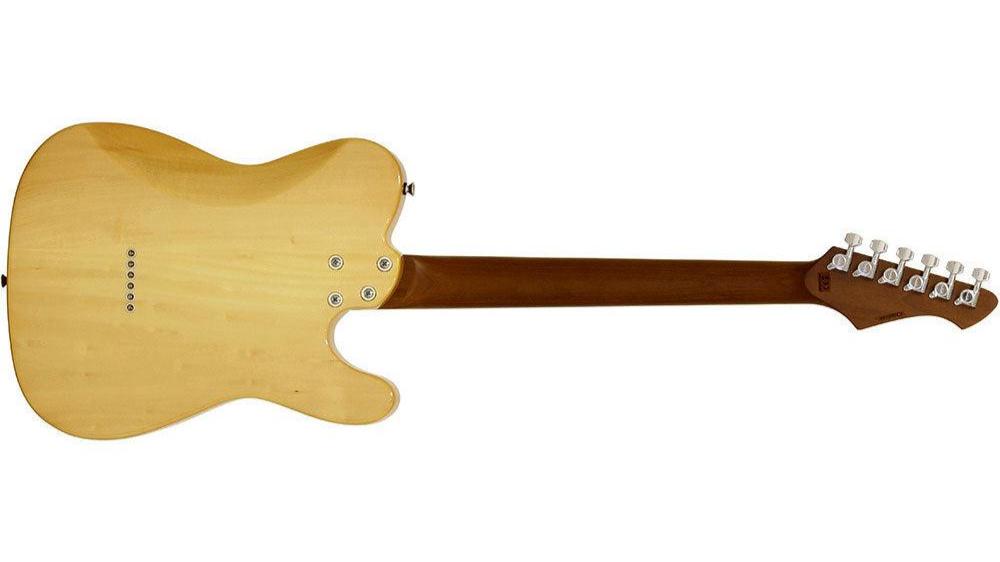 Aria 615-MK2 Nashville Left Handed Electric Guitar in Turquoise Blue Gloss Finish