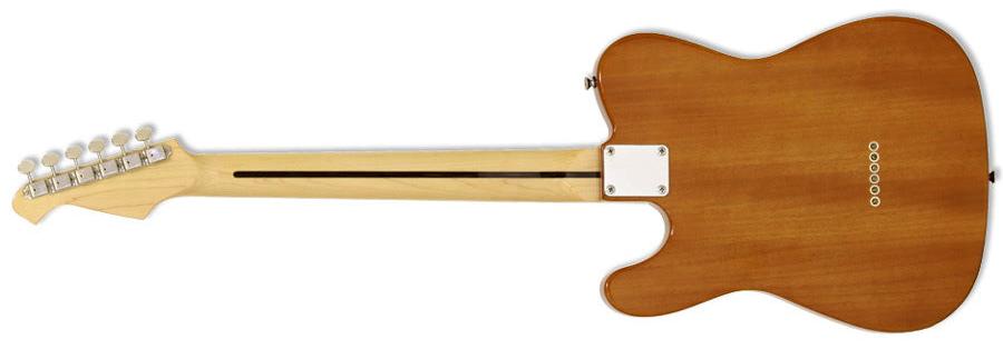 Aria 615-TL Series Semi-Hollow Electric Guitar in Natural Gloss