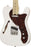 Aria 615-TL Series Semi-Hollow Electric Guitar in White Gloss