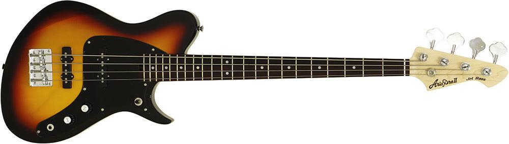 Aria J Series J-B Electric Bass Guitar in 3-Tone Sunburst