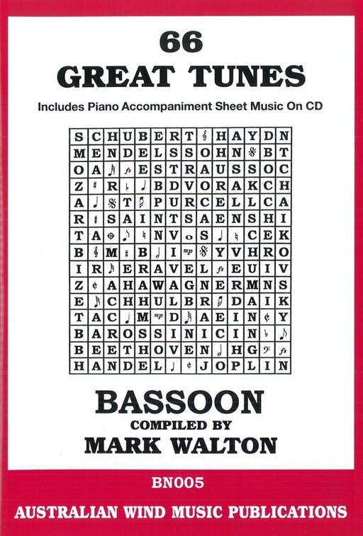 66 Great Tunes for Bassoon Mark Walton Book / CD