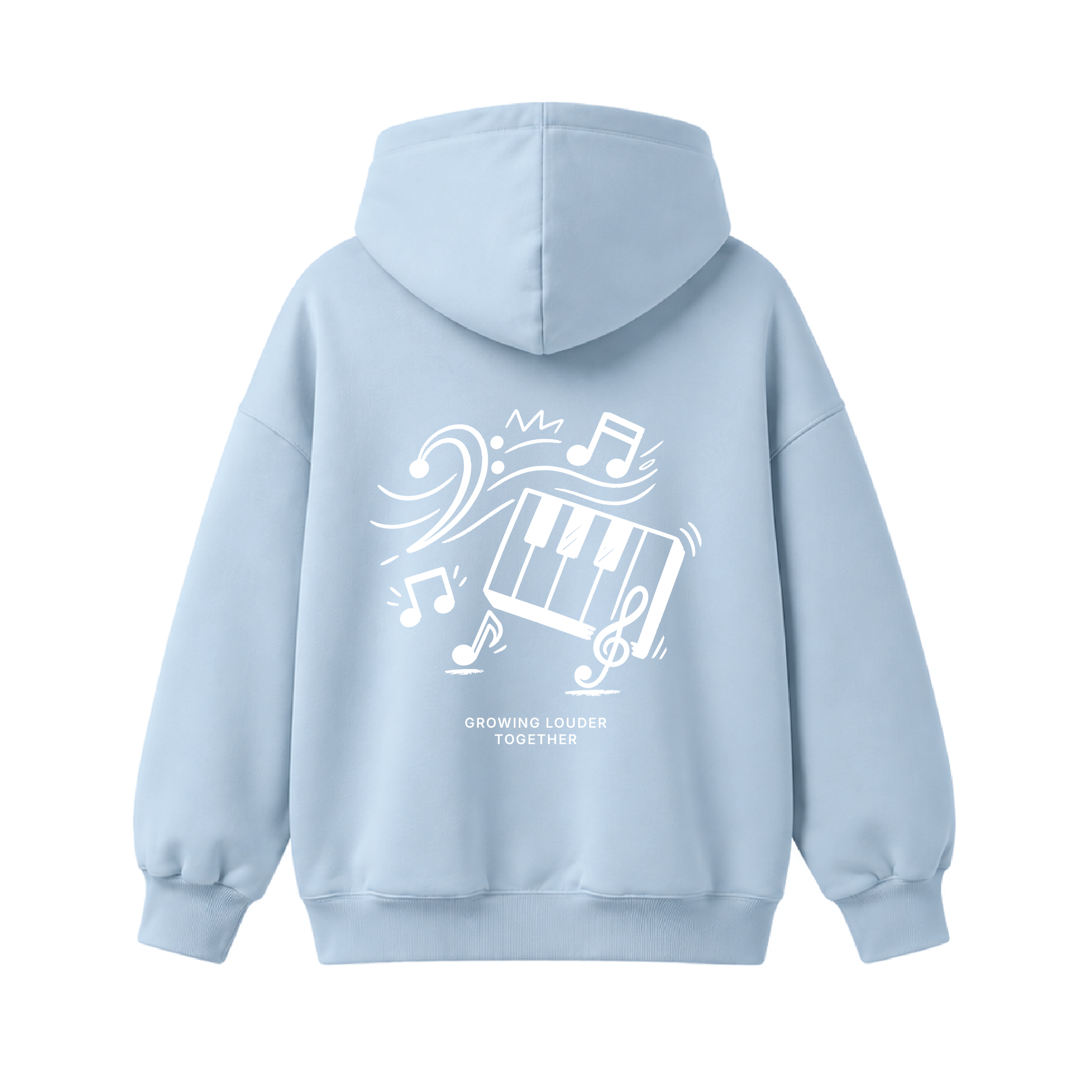 Crescendo Hoodie Powder Blue Playful Collection (8 sizes)