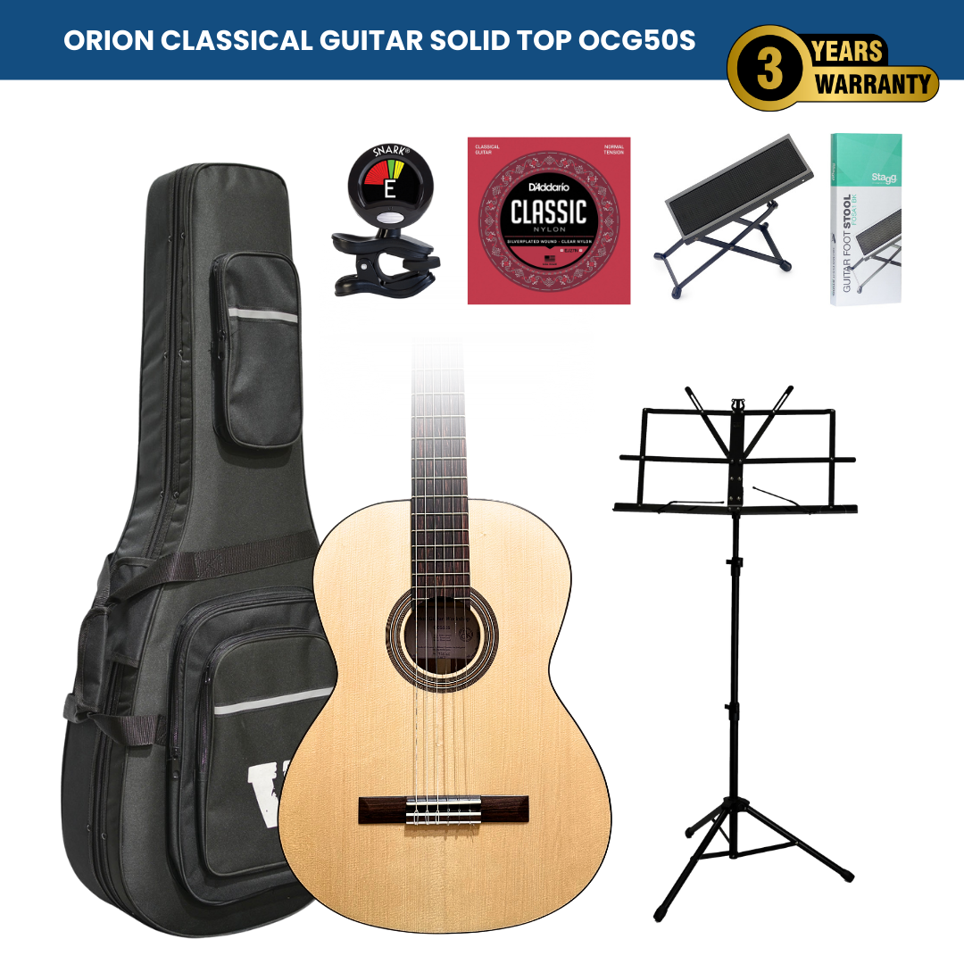 ORION Solid Top Classical Guitar OCG50 - Student Pack