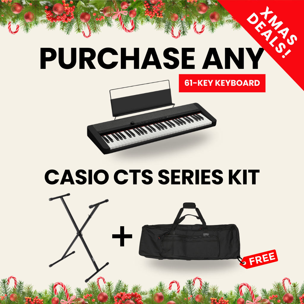 Casiotone CTS1 61 Key Keyboard White+ Stand + FREE Carry Bag *XMASDEALS