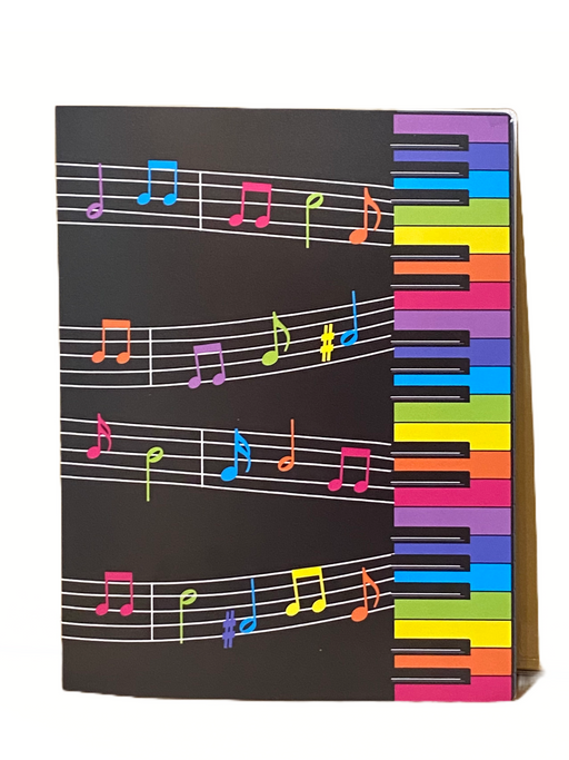 20 Clear Sheet Music Folder Rainbow Keys
