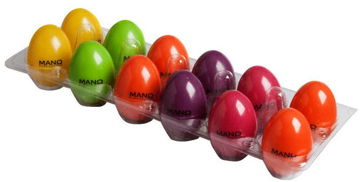 Mano Percussion Rainbow Egg Maracas (12 Pcs)