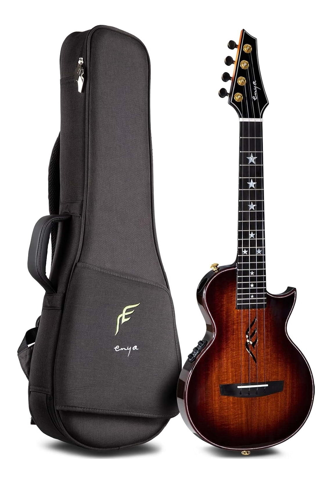 Enya E6 FE Custom Solid Acacia Tenor Ukulele Pickup