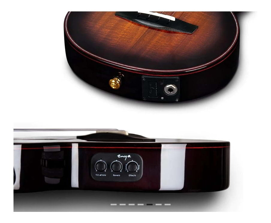 Enya E6 FE Custom Solid Acacia Tenor Ukulele Pickup
