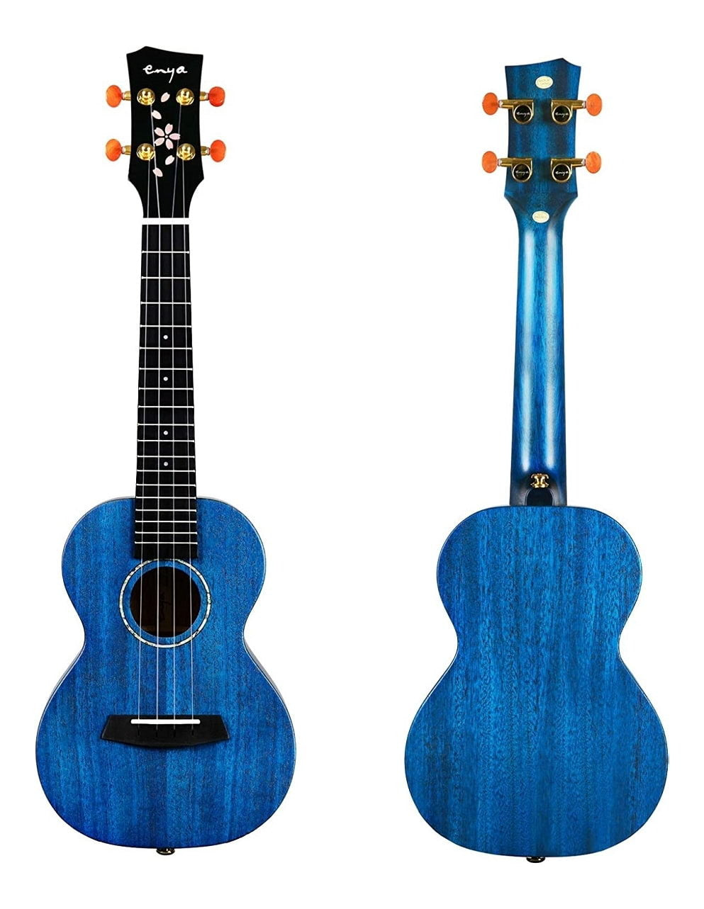 Enya MS Blue Solid Mahogany Concert Ukulele