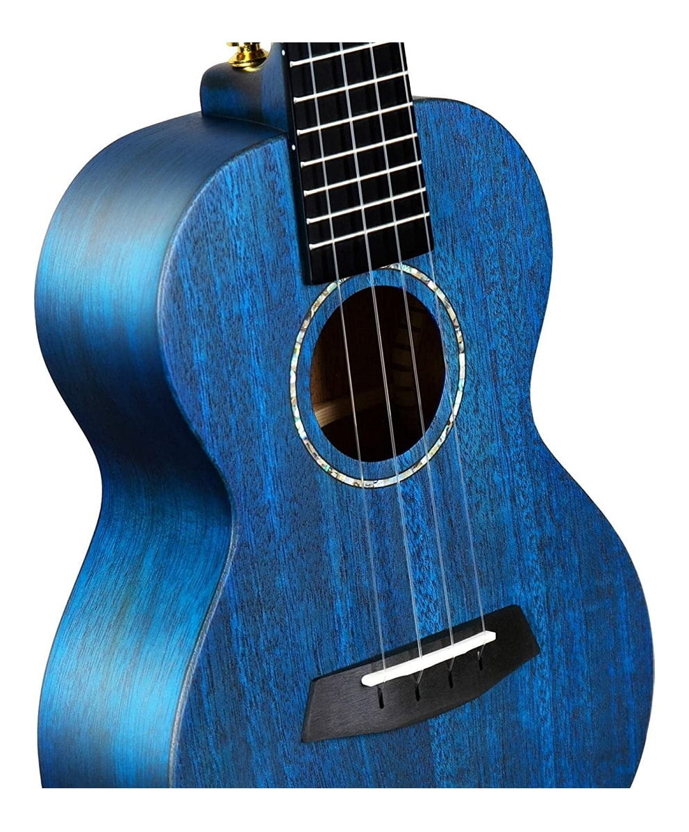 Enya MS Blue Solid Mahogany Concert Ukulele