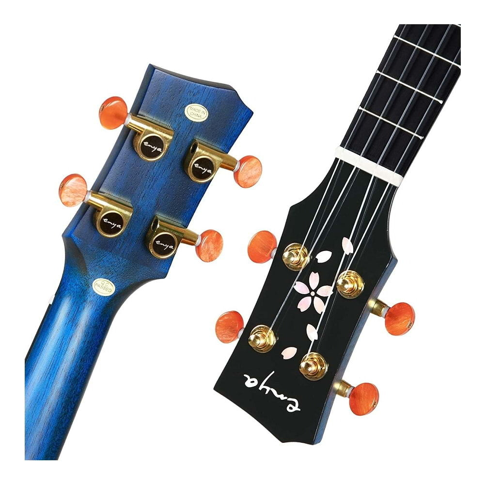 Enya MS Blue Solid Mahogany Concert Ukulele