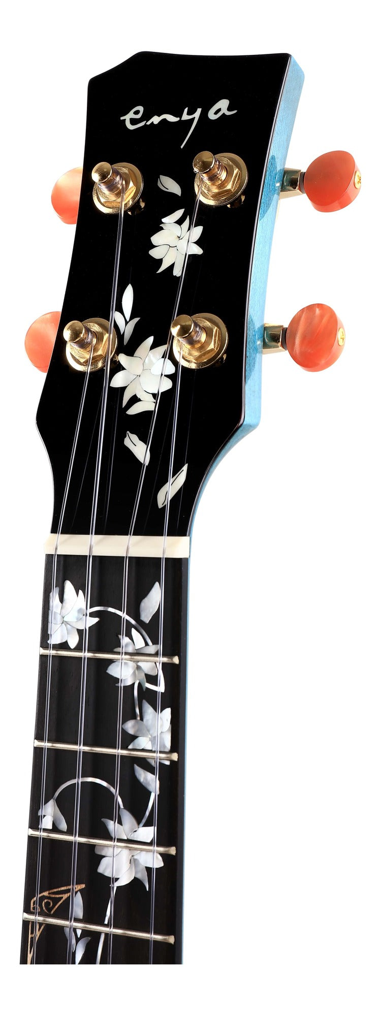 Enya E6 Solid Blue Maple Tenor Ukulele Pickup
