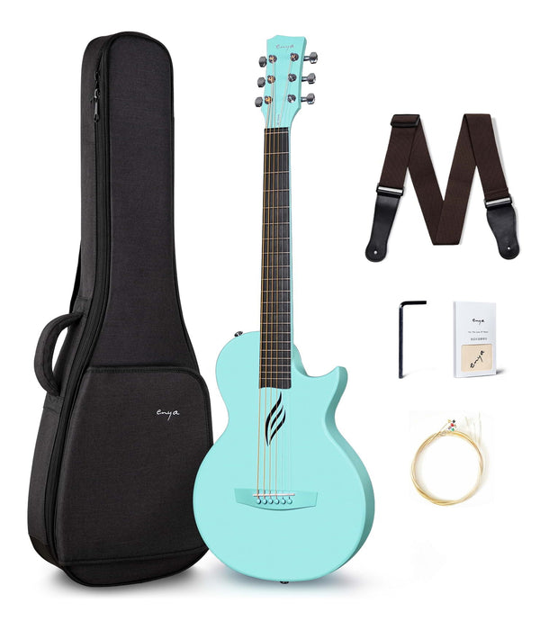 Enya Nova Go 35" Acoustic Smart Guitar Blue Pickup