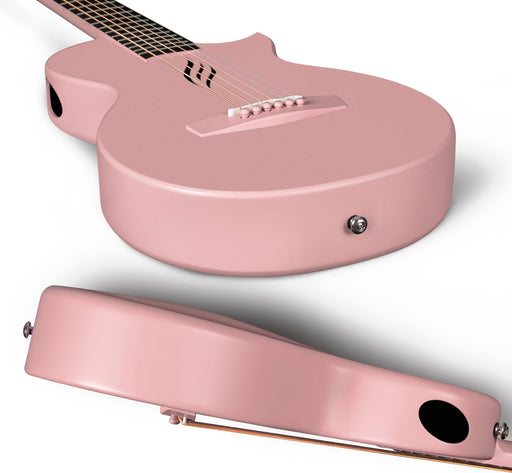 Enya Nova Go 35" Acoustic Smart Guitar Pink Pickup