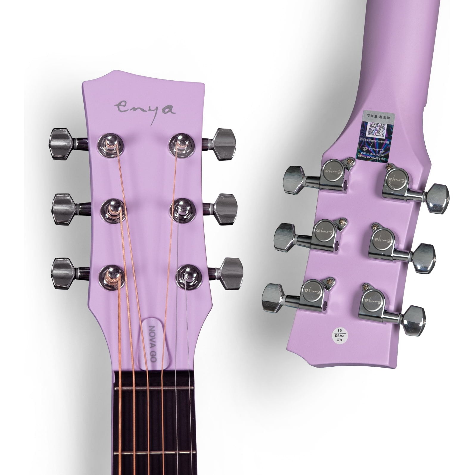 Enya Nova Go 35" Acoustic Smart Guitar Purple Pickup