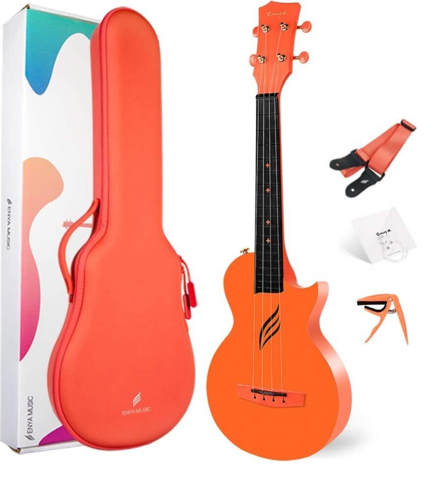 Enya Nova U Carbon Concert Ukulele Orange Pickup