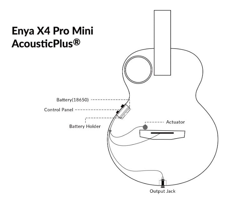 Enya X4-PRO Mini Carbon Fiber Acoustic Pickup