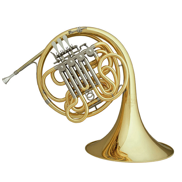 Hans Hoyer F/Bb Double Gold Brass Lacquered French Horn - Fixed Horn