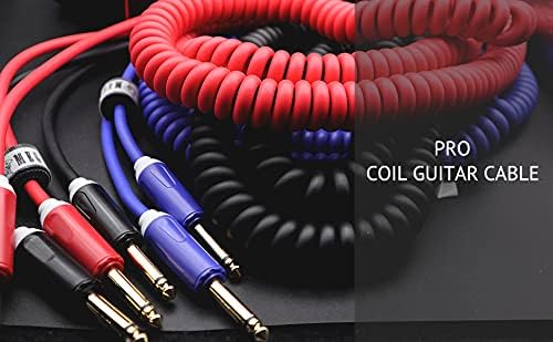 MEG Instrument Cable Coiled 5 Meter / 16 Ft (6 colours)