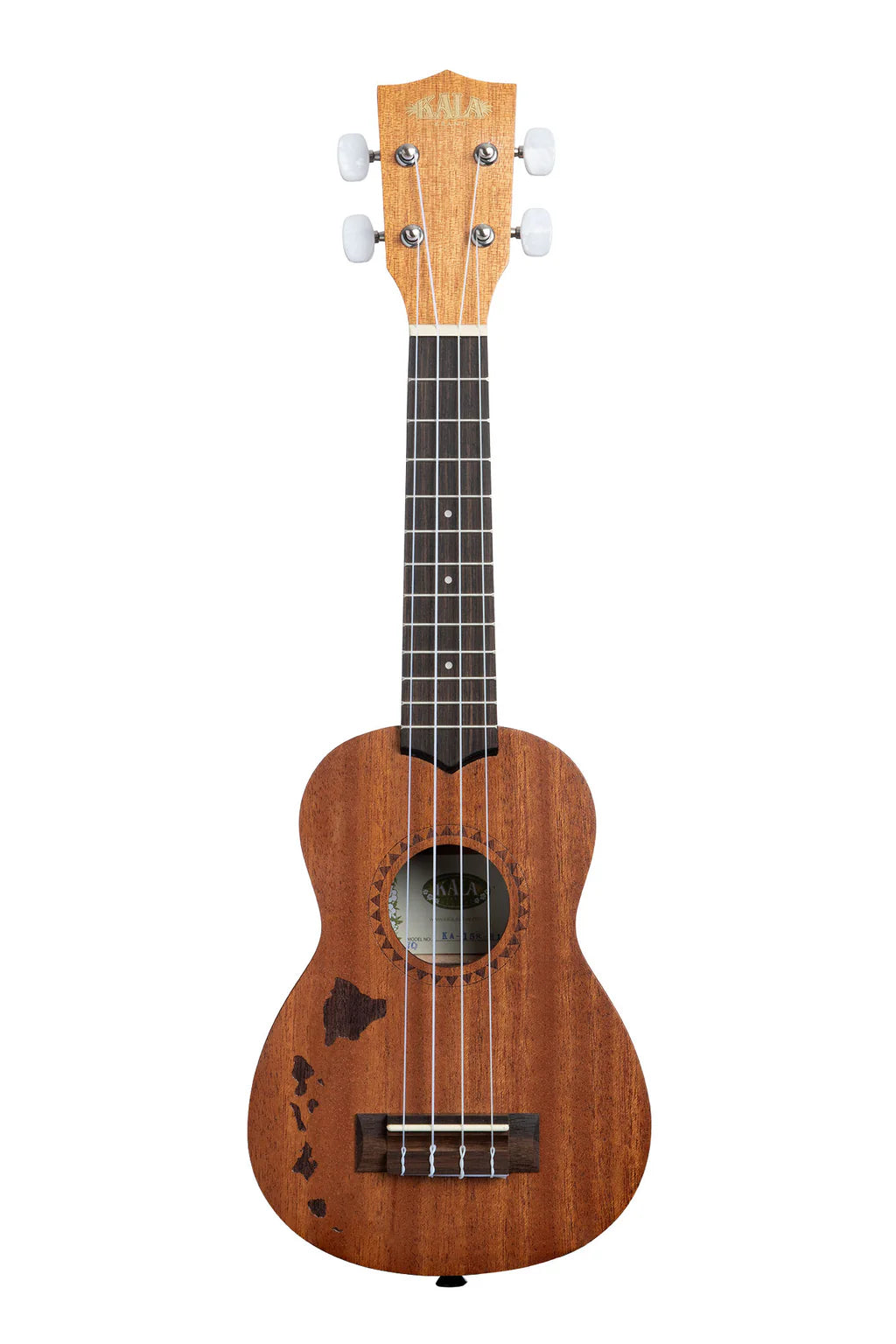 Kala Soprano Ukulele Mahogany With Hawaiian Islands