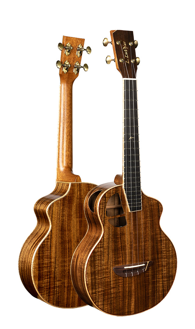 L Luthier Le Koa Full Solid All Koa Tenor Ukulele w/ Pickup