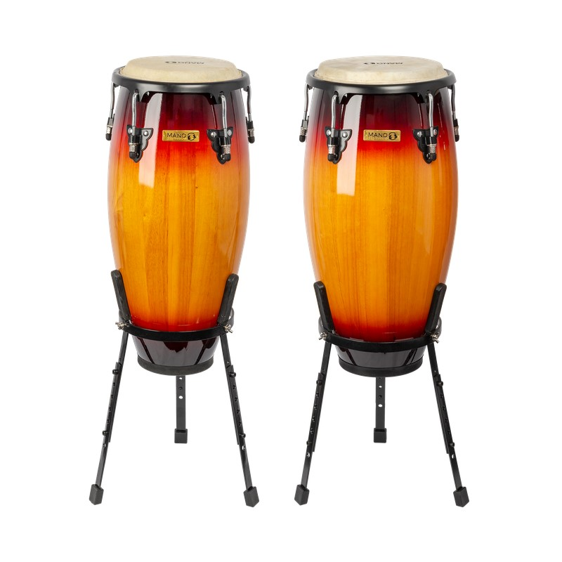 Mano Percussion Congas 10 & 11" w/ Individual Basket Stands