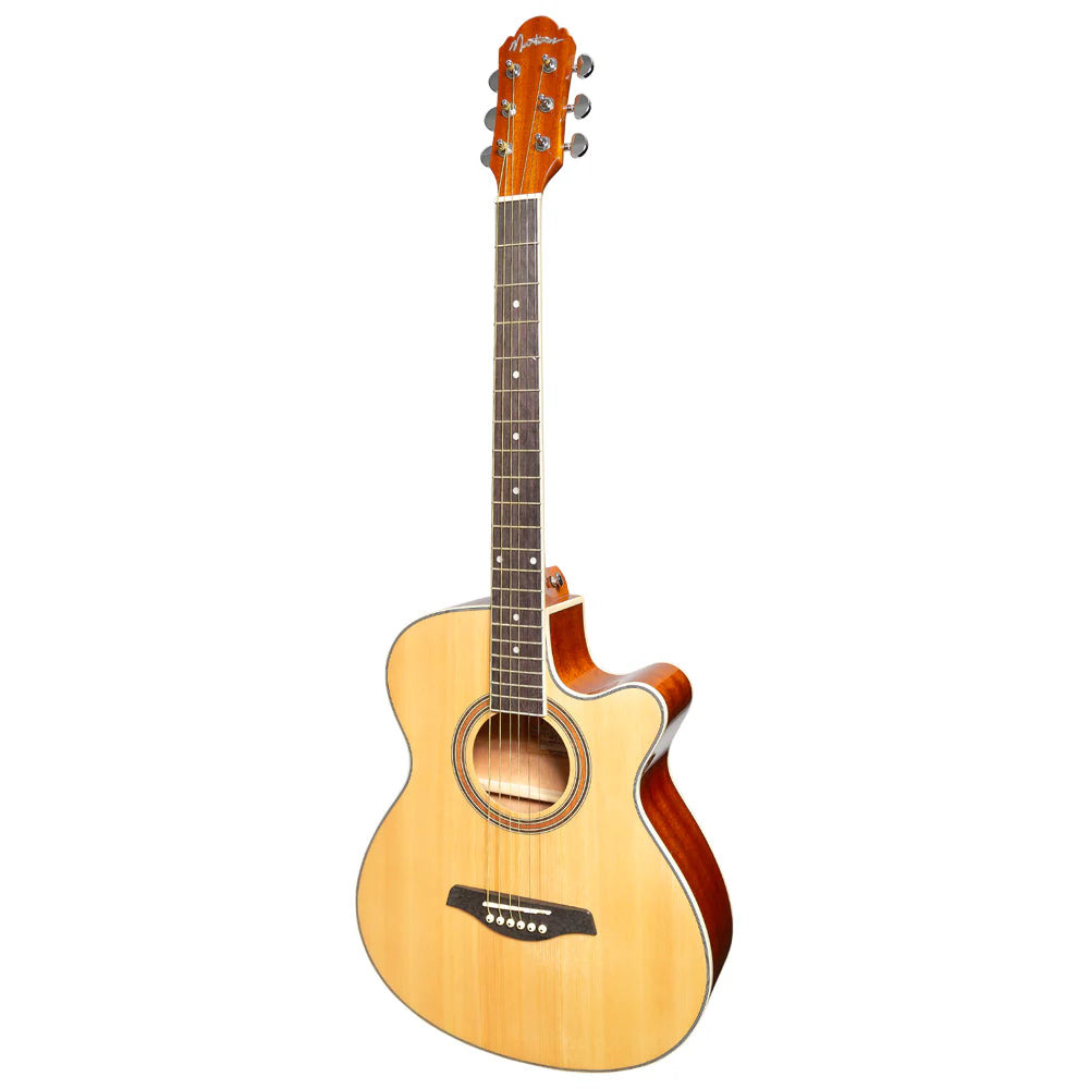 Martinez '41 Series' Folk Size Acoustic Guitar in Natural Gloss w/ Pickup