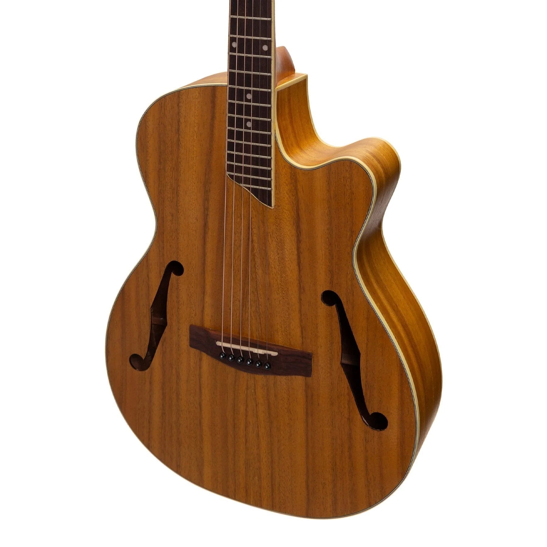 Martinez Jazz Hybrid Small Body Koa Acoustic Guitar w/ Pickup