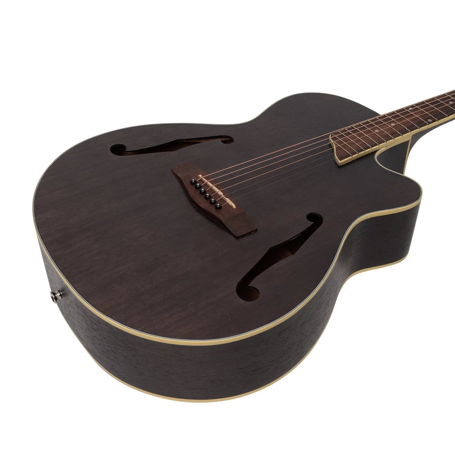 Martinez Jazz Hybrid Small Body Acoustic Guitar in Black