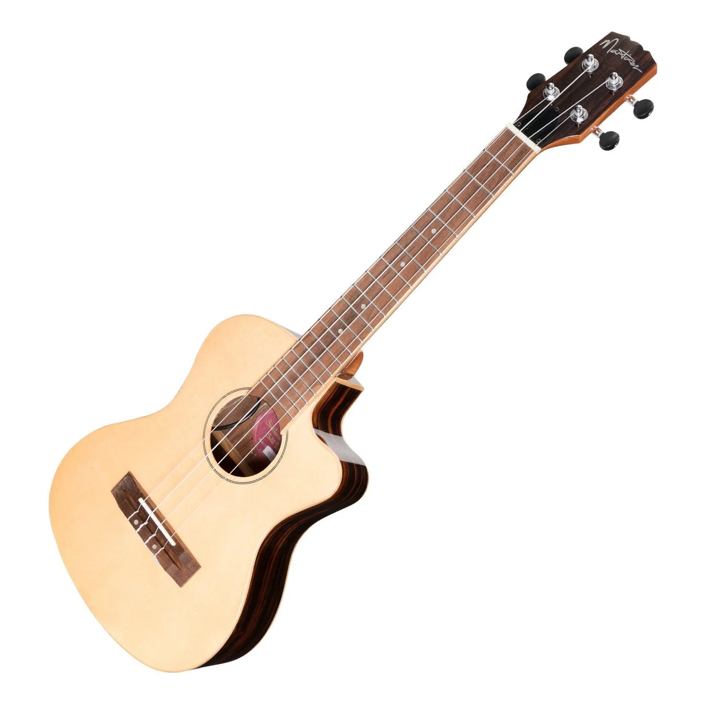 Martinez 'Southern Belle 7 Series' Spruce Solid Top Tenor Ukulele AC/EL in Natural Gloss