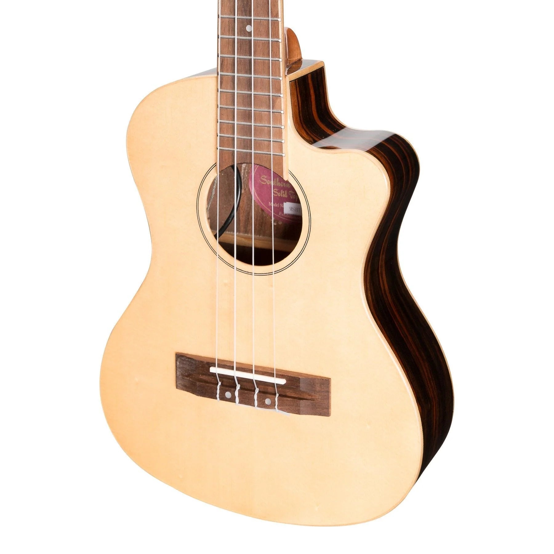 Martinez 'Southern Belle 7 Series' Spruce Solid Top Tenor Ukulele AC/EL in Natural Gloss