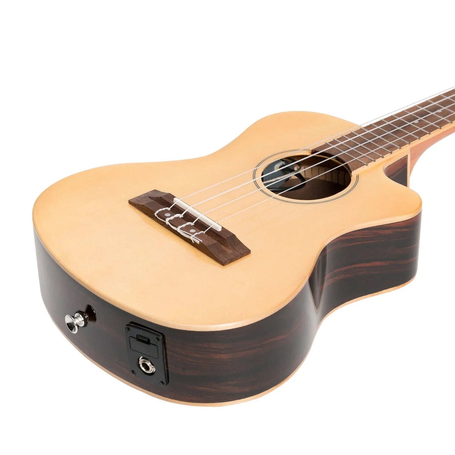 Martinez 'Southern Belle 7 Series' Spruce Solid Top Tenor Ukulele AC/EL in Natural Gloss