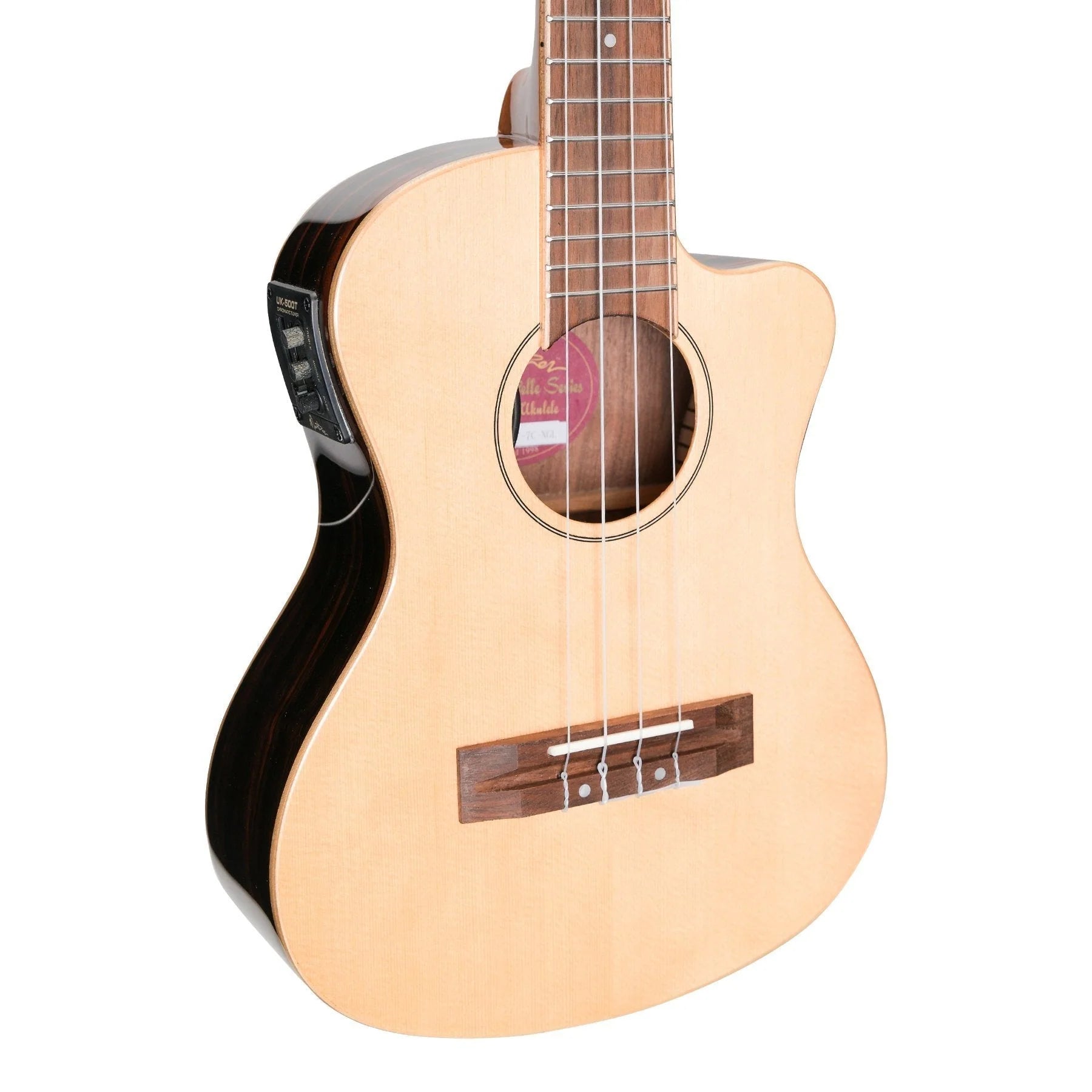 Martinez 'Southern Belle 7 Series' Spruce Solid Top Tenor Ukulele AC/EL in Natural Gloss