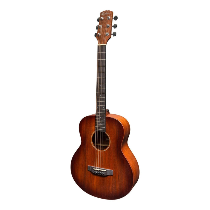 Martinez 'Southern Star' Mahogany Solid Top Mini Guitar - Satin Sunburst Pickup