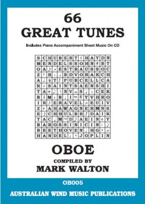66 Great Tunes for Oboe Mark Walton Book/CD