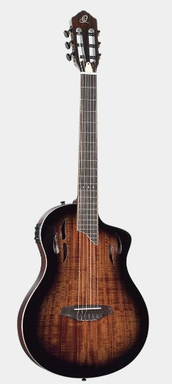 Ortega Tour Player Series Nylon String Guitar in Gloss Burst Pickup