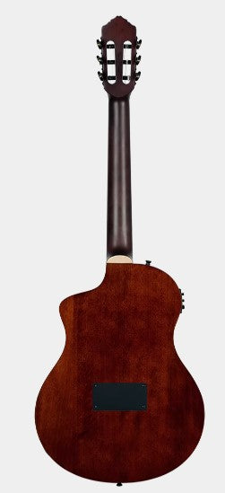 Ortega Tour Player Series Nylon String Guitar in Gloss Burst Pickup