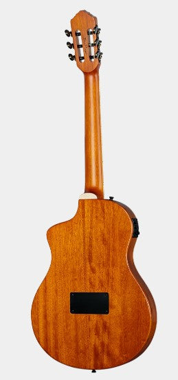 Ortega Tour Player Series Nylon String Guitar in Gloss Blue Pickup