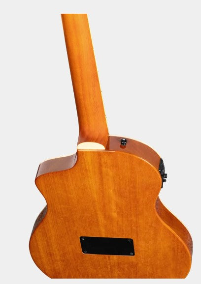 Ortega Tour Player Series Nylon String Guitar in Gloss Blue Pickup