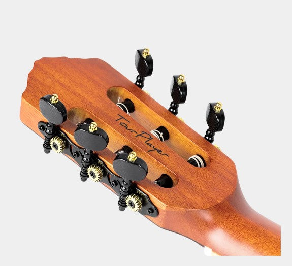 Ortega Tour Player Series Nylon String Guitar in Gloss Blue Pickup